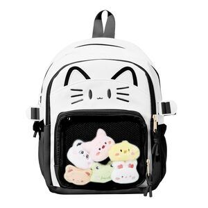 5147 Kawaii Cat Ita Bag,Pin Purse,Pin Display Backpack Bag with Insert,For